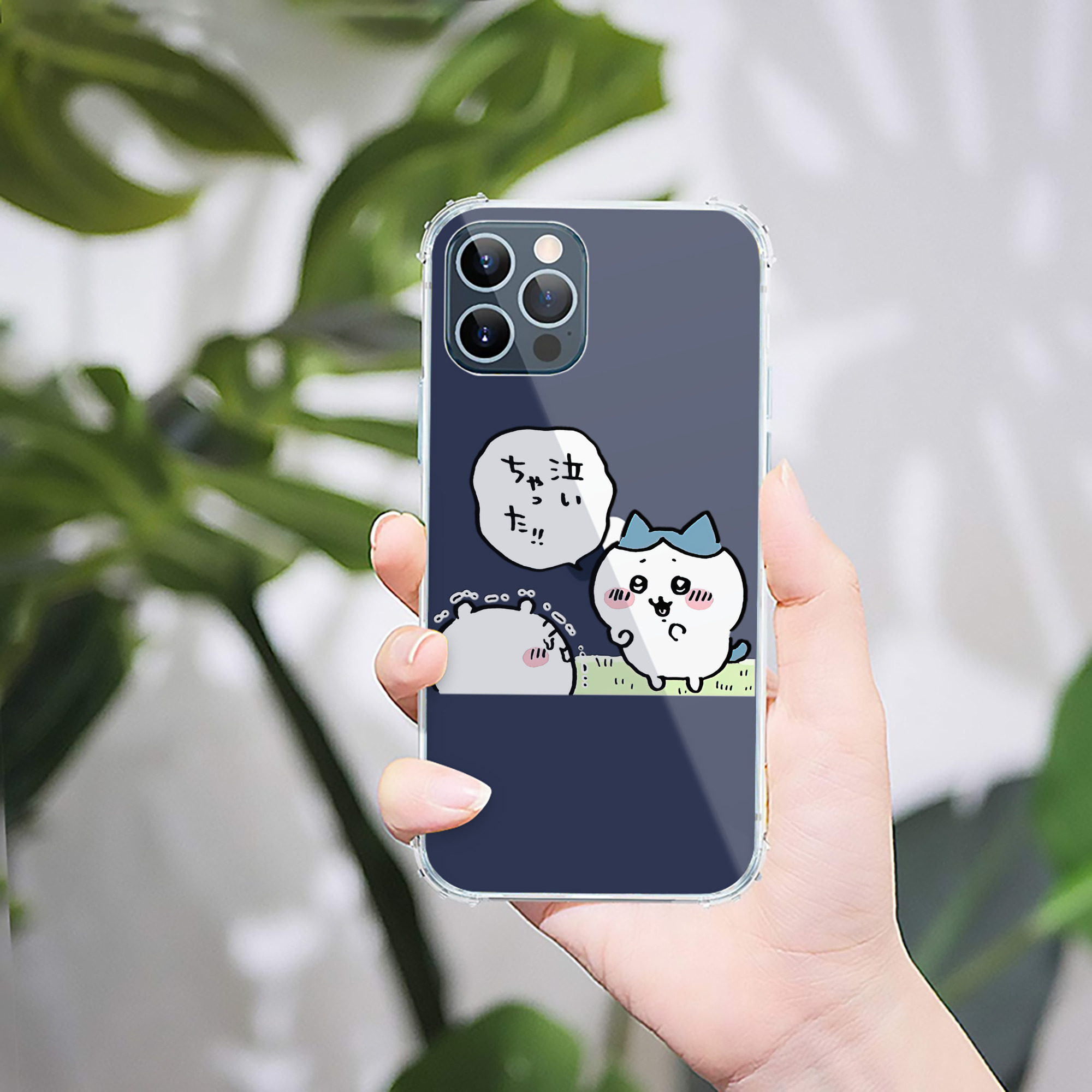 （画像用） ちいかわ ハチワレ Chii-kawa hachiware 【iPhone 12シリーズ対応】透明スマホケース（クリアソフトケース）